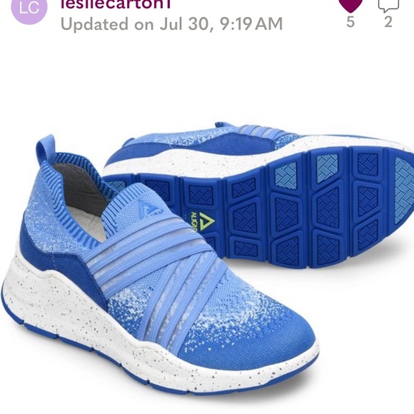 NWOT  ALIGN CELESTRIAL slip on sneakers marine blue - Picture 8 of 8